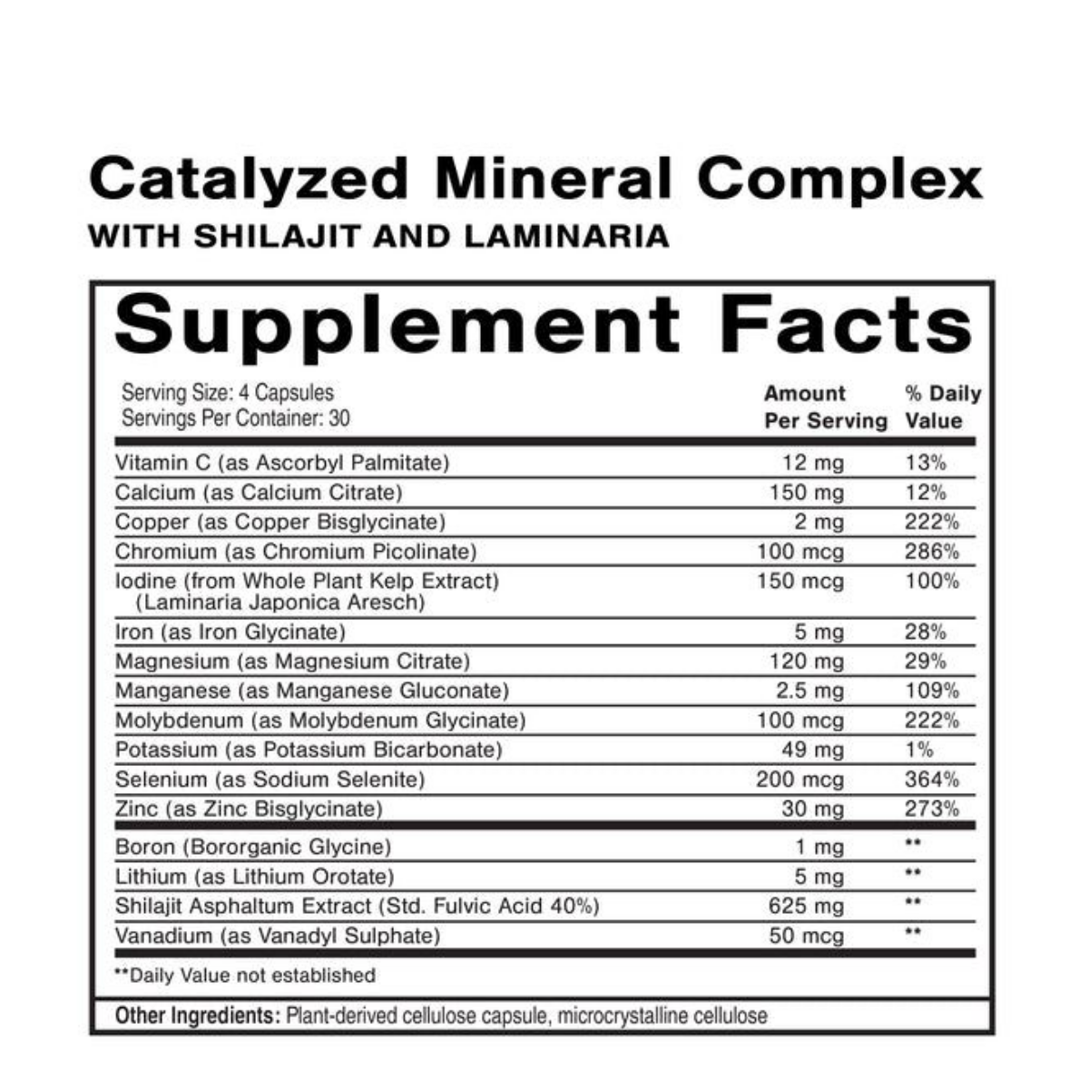 Catalyzed Mineral Complex 120ct