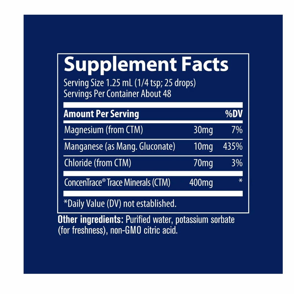 Ionic Manganese 10mg