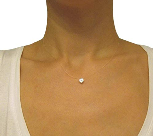 Tachyon Clear Round CZ Pendant - Silver