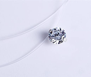 Tachyon Clear Round CZ Pendant - Silver