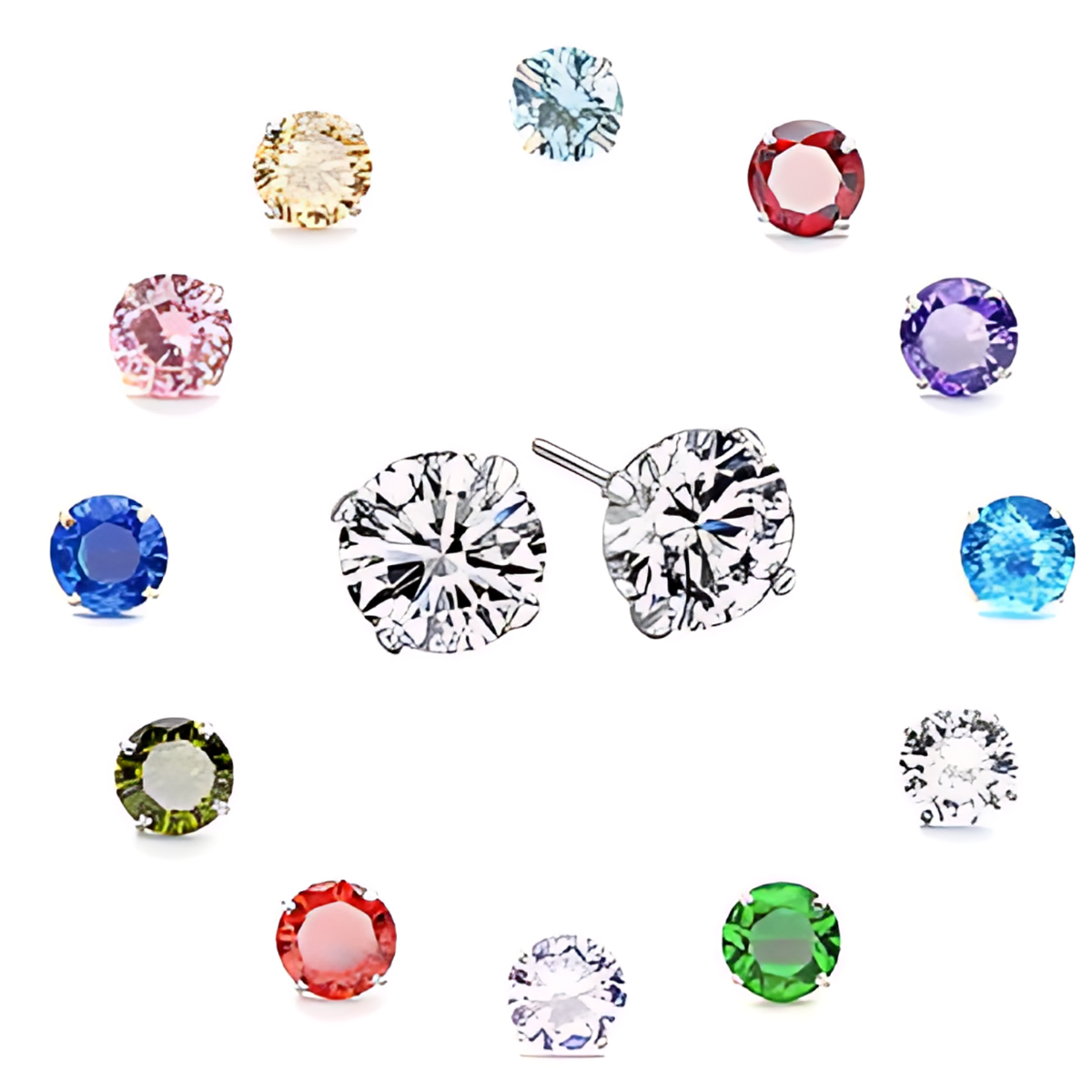 Tachyon 5mm CZ Stud Earrings – Silver