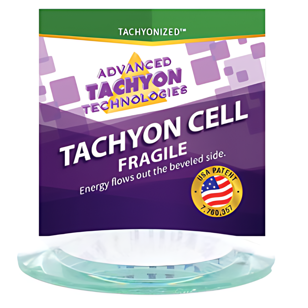 Tachyonized 75mm Clear Beveled Cell (For Water Charging)