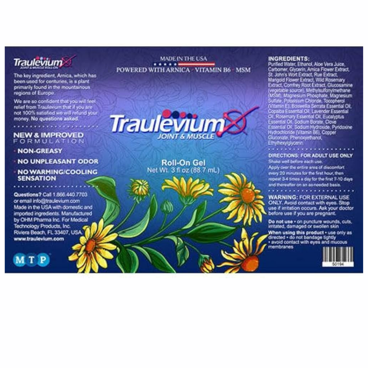 Traulevium Joint and Muscle Roll On