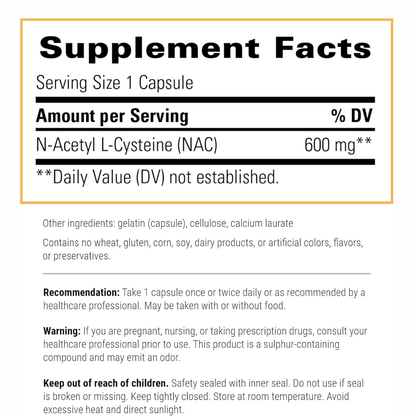 N-Acetyl Cysteine (NAC) 60c